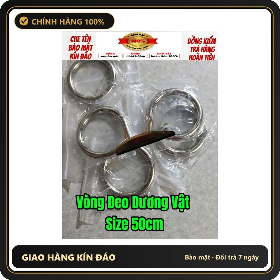 Đồ chơi người lớn Vòng đeo dương vật 50cm, chất liệu inox cao cấp, bền bỉ, sử dụng lâu dài, che tên sản phẩm bảo mật kín đáo