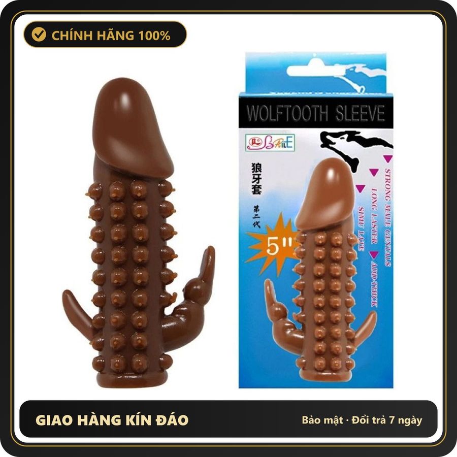 (Che Tên) Bao cao su donzen da nâu có nhánh có bi BC6004 [Mã CK-SP912053-05] Bảo Mật Tuyệt Đối