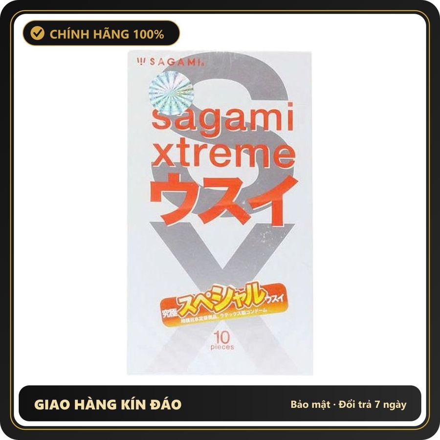 (Che Tên) Bao Cao Su Sagami Superthin truyền thống, mỏng mang lại cảm giác chân thật - Hộp 10 bao Hỗ Trợ 24/7