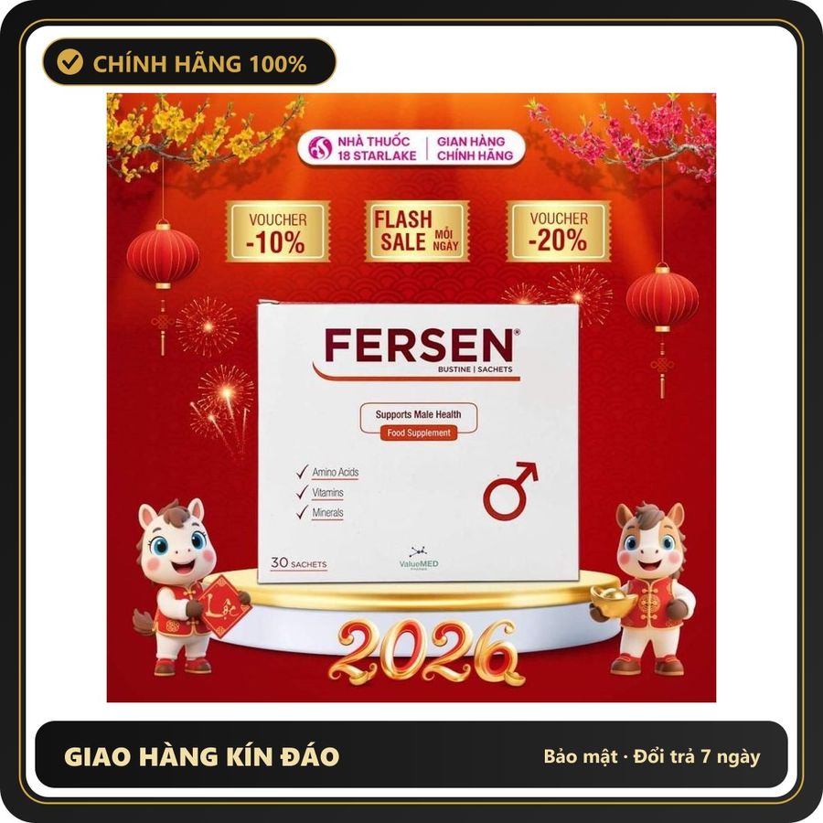 (Che Tên) Viên Uống Fersen Hỗ Trợ Cải Thiện Chất Lượng Tinh Trùng, Tăng Cường Sinh Lý Nam Và Hỗ Trợ Nam Giới Muốn Có Con Hỗ Trợ 24/7