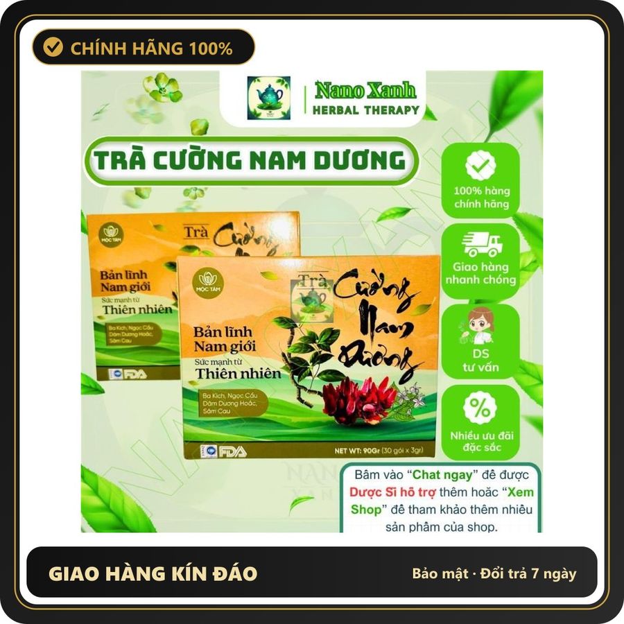(Che Tên) [Hỏa tốc] [Dược sĩ đại học tư vấn] Trà Cường Nam Dương - Bổ Thận Tráng Dương, Cải Thiện Sinh Lý, Tăng Cường Sinh Lý Nam Cao Cấp Bảo Đảm