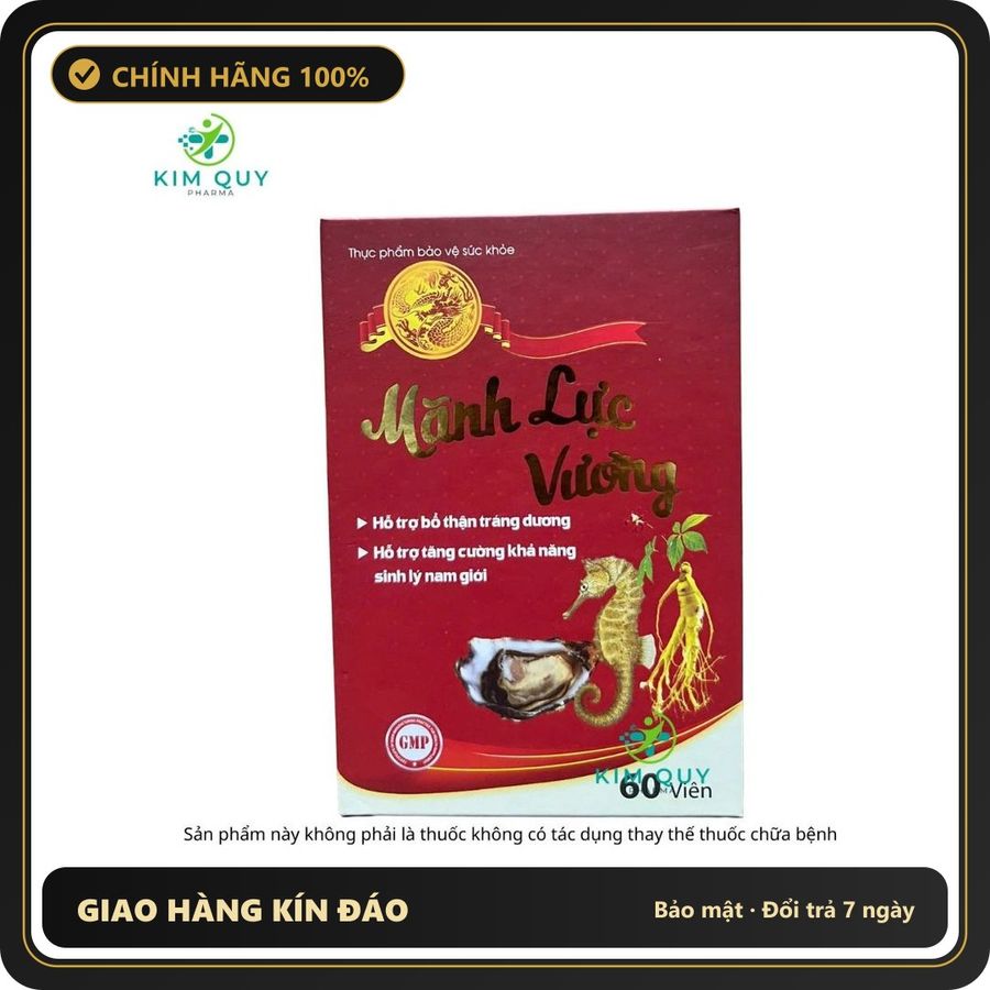 (Che Tên) [CHÍNH HÃNG] Mãnh Lực Vương 60 Viên - Hỗ Trợ Sinh Lý Nam Giới, Chiết Xuất Hàu, Cá Ngựa, Sâm Cau Cao Cấp Bảo Đảm