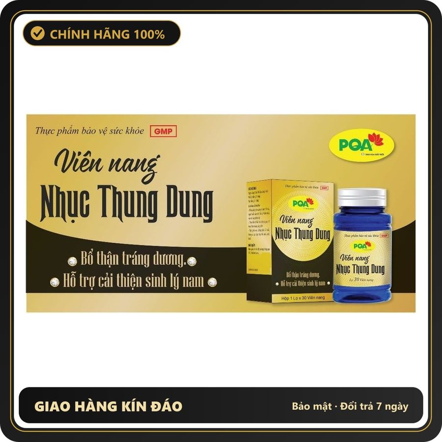 (Che Tên) Nhục Thung Dung PQA giúp bổ thận tráng dương, hỗ trợ cải thiện sinh lý nam, giảm đau lưng mỏi gối - Hàng Mới Về