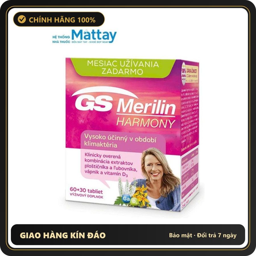 (Che Tên) Viên Uống Nội Tiết Tố GS Merilin Harmony Cải Thiện Sinh Lý Nữ Không Sử Dụng Hormon Hỗ Trợ Chống Lão Hóa Sớm Ở Phụ Nữ TMK Cao Cấp Bảo Đảm