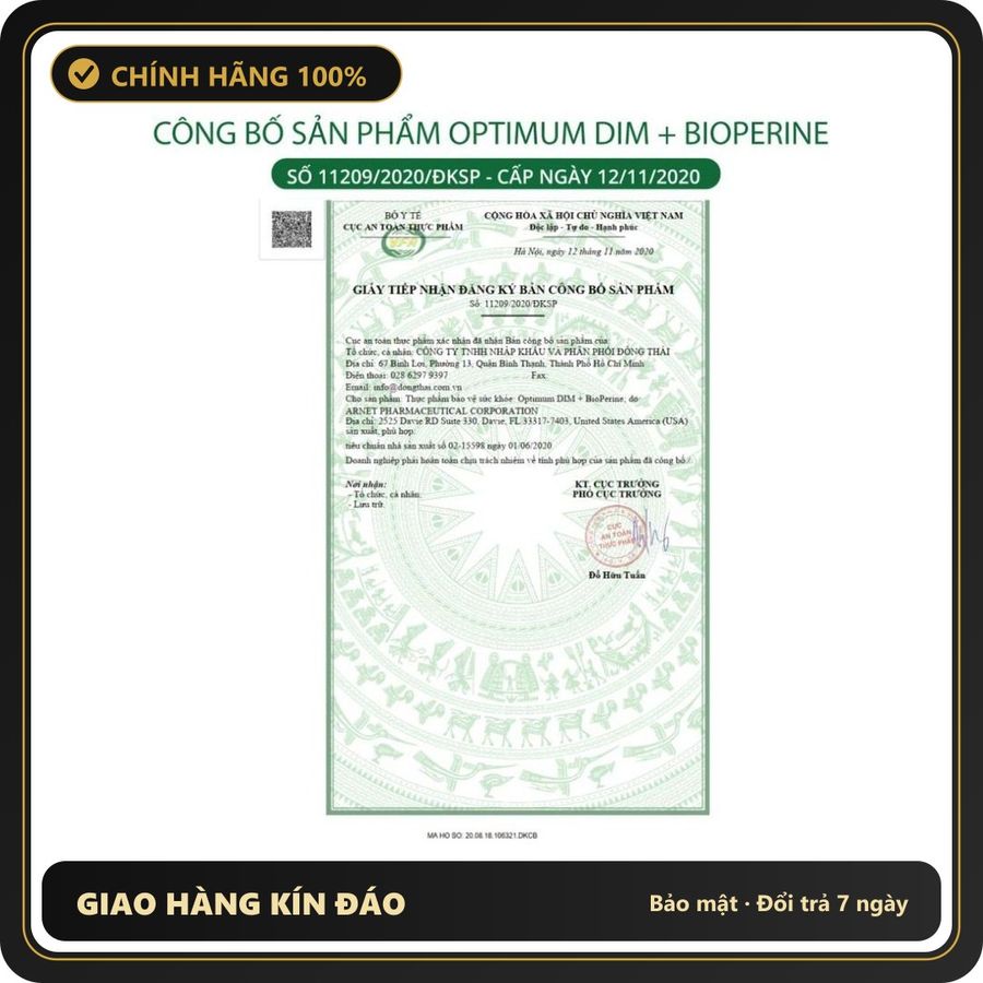 (Che Tên) Viên uống nội tiết tố, cải thiện sinh lý nữ Optimum Dim +Bioperine Hotchland Nutrition Hộp 30 viên Chuẩn Auth