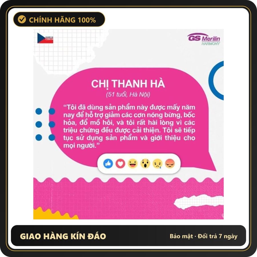 (Che Tên) GS Merilin Harmony- hỗ trợ cải thiện sinh lý nữ, không sử dụng hormon Chuẩn Auth