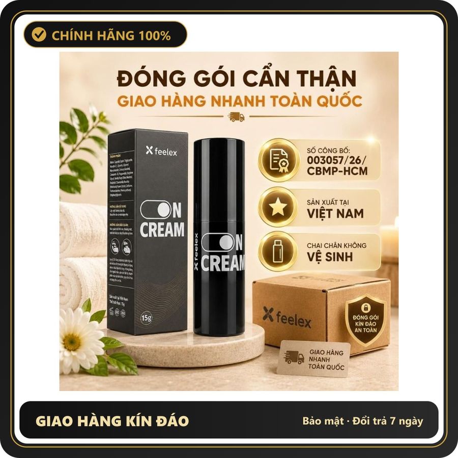 (Che Tên) Kem massage vùng kín Feelex On Cream thư giãn tạo cảm giác nóng lạnh râm ran an toàn cho dành cho nữ Hỗ Trợ 24/7