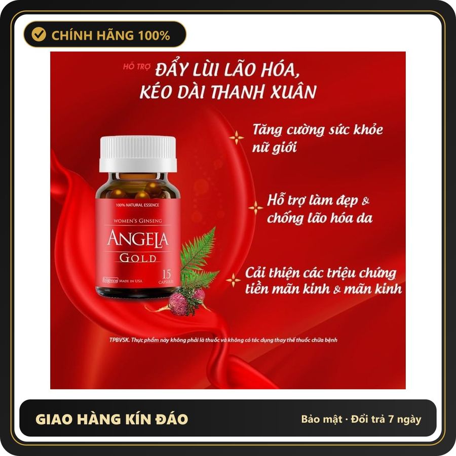 (Che Tên) [LIVE] Combo 2 Hộp 60v Tặng Ritana 15v - Viên Uống ANGELA GOLD Hỗ Trợ Sinh Lý Nữ, Sức Khỏe Và Sắc Đẹp - Hàng Mới Về
