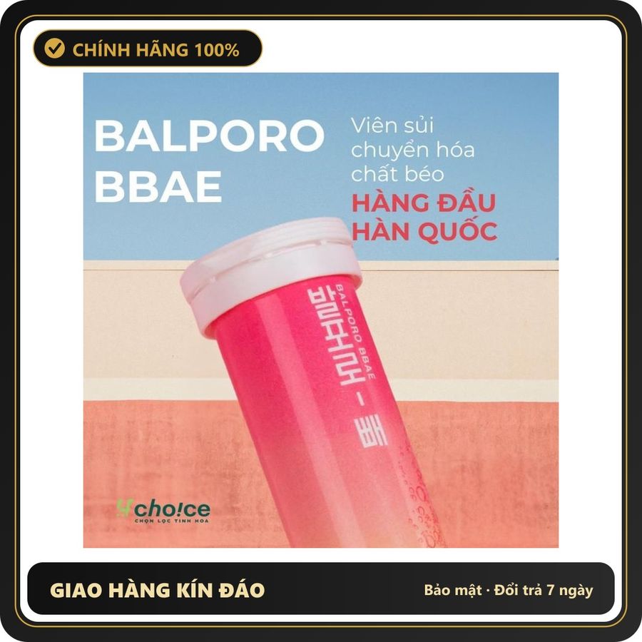 (Che Tên) Viên sủi uống giảm cân chuyển hóa mỡ thừa Hàn Quốc Balporo bbae chính hãng bbae lab. Giao Nhanh Toàn Quốc