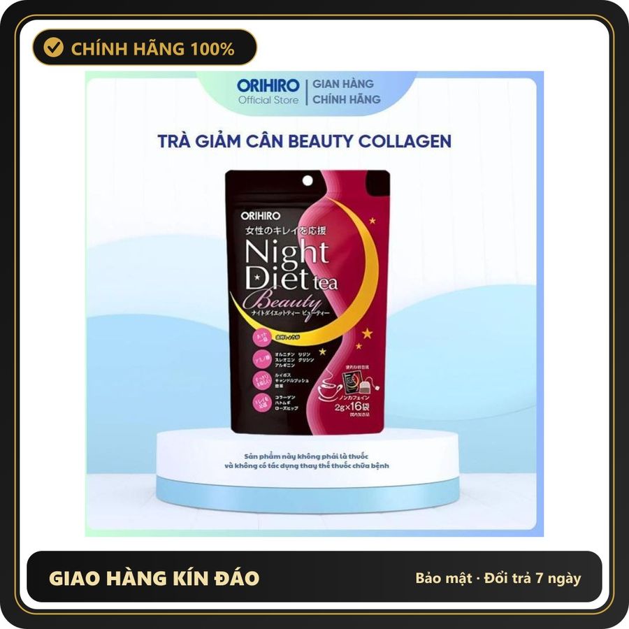 (Che Tên) Trà giảm cân Beauty Collagen Orihiro 16 gói Giao Nhanh Toàn Quốc