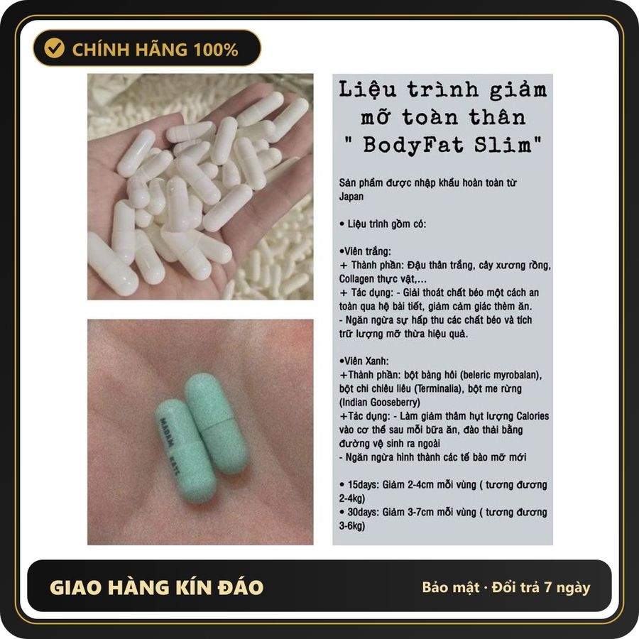 (Che Tên) Slim BodyFat - Liệu trình Giảm Mỡ Giảm Cân Toàn Thân By Charmie Giao Nhanh Toàn Quốc