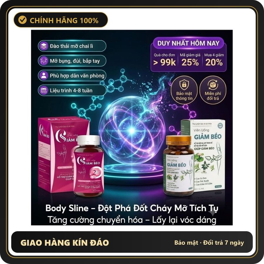 (Che Tên) COMBO 4 Hộp Viên uống giảm cân Body Sline giảm nhanh an toàn hiệu quả giảm 8-12kg sau 1 liệu trình, hộp 30 viên Giao Nhanh Toàn Quốc