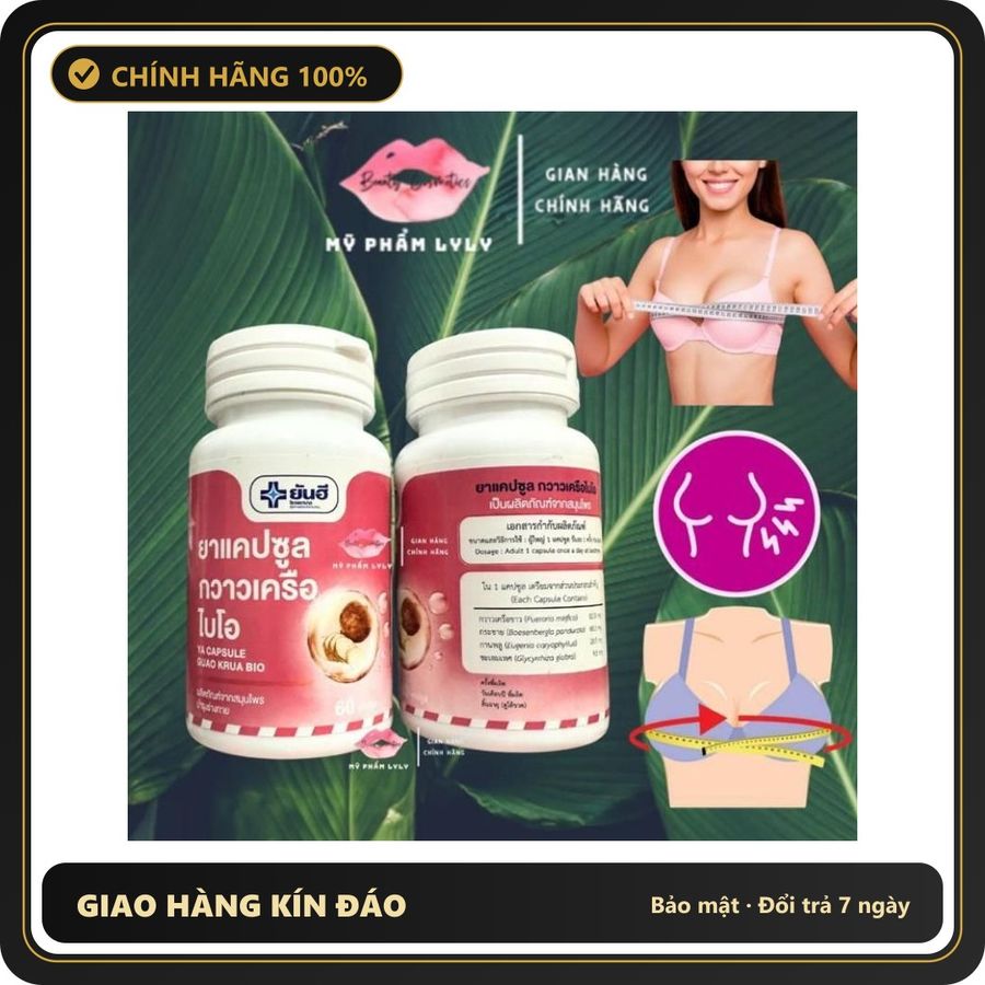 (Che Tên) (Chính Hãng)Sâm tố nữ nở ngực Yanhee Ya Capsule Guao Krua Bio - Thái Lan 60 viên - Hàng Mới Về