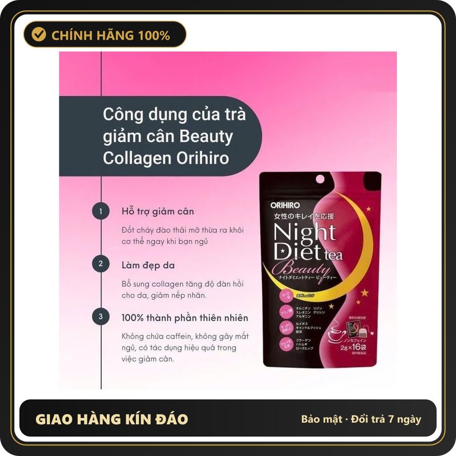 (Che Tên) Trà Thảo Mộc Giảm Cân ORIHIRO Night Diet Nhật Bản Thanh Nhiệt Giải Độc Cơ Thể Cao Cấp Bảo Đảm