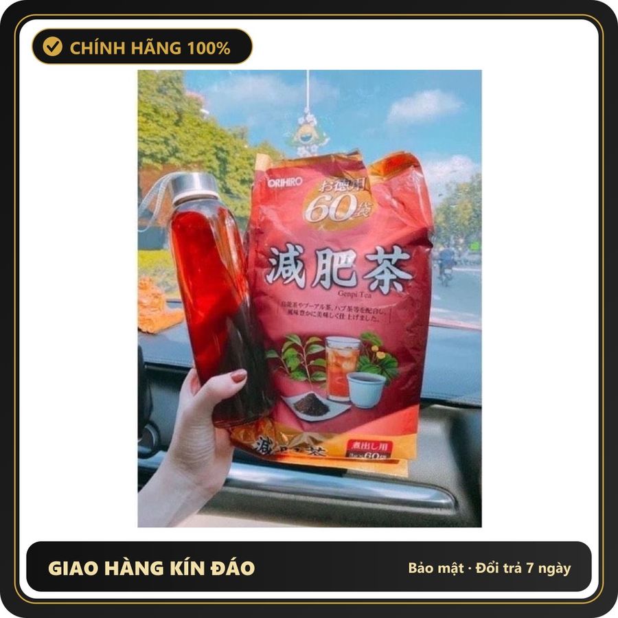 (Che Tên) Trà Giảm Mỡ Bụng Nhật Bản Genpi Tea Orihiro 60 gói 881945 Chuẩn Auth