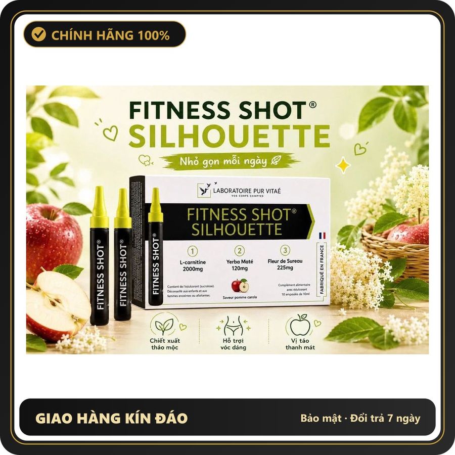 (Che Tên) Đốt mỡ đa tầng chuyên sâu Shot Silhouette Purvitea Dạng nước 30 ống Hỗ Trợ 24/7