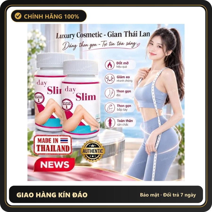 (Che Tên) Giảm Cân đốt mỡ Viên Uống Rau Củ detox 30 viên từ thiên nhiên Day Slim mẫu mới Hỗ Trợ 24/7