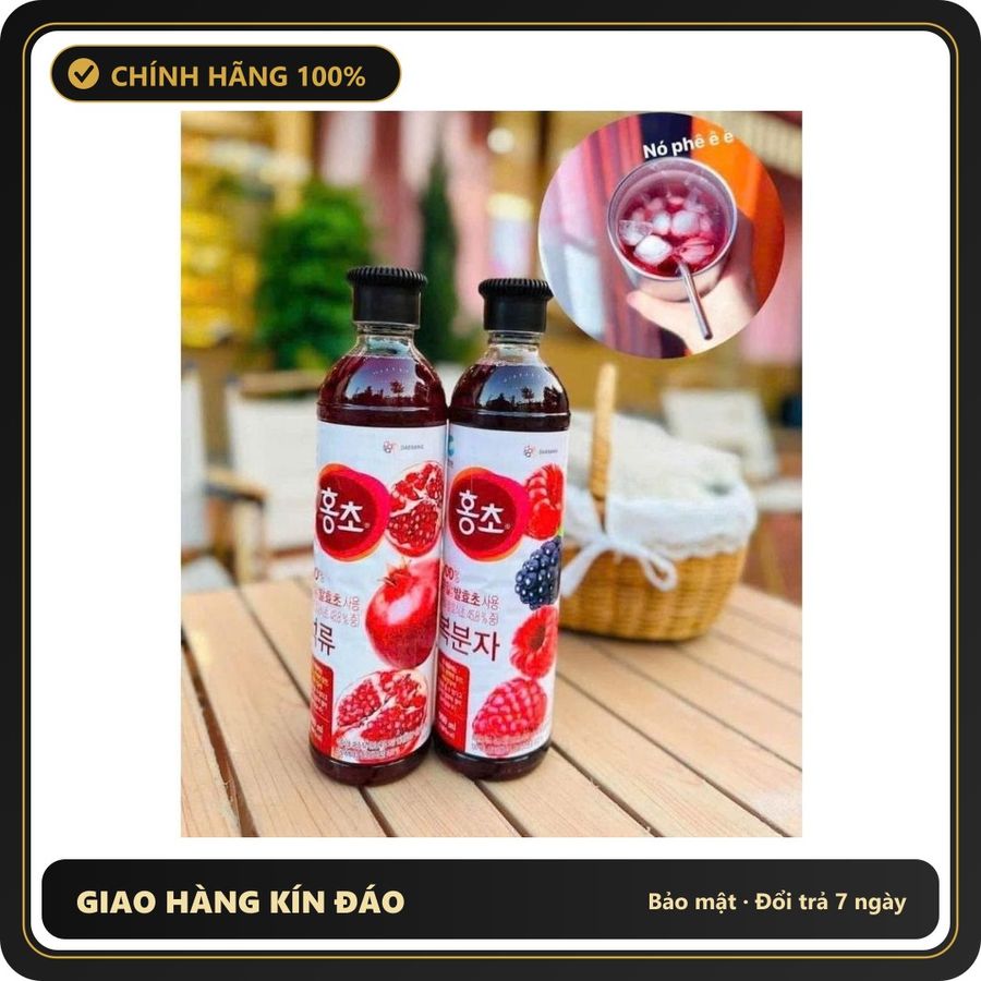 (Che Tên) Giấm Lựu Giảm Cân Deasang GC Hàn Quốc, Hỗ Trợ Cải Thiện Vóc Dáng Và Tốt Cho Hệ Tiêu Hoá 900ml - Hàng Mới Về
