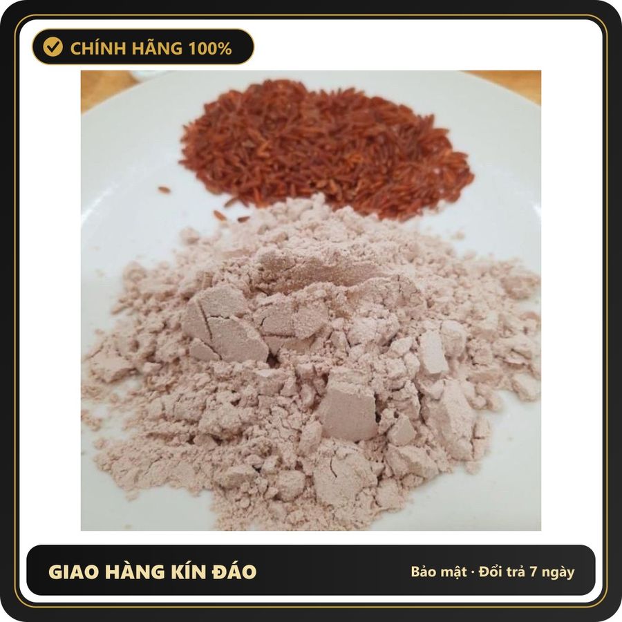 (Che Tên) Bột gạo lứt quê rang sẵn giảm cân, ăn kiêng (Gói 1kg) Hộp Trắng Kín