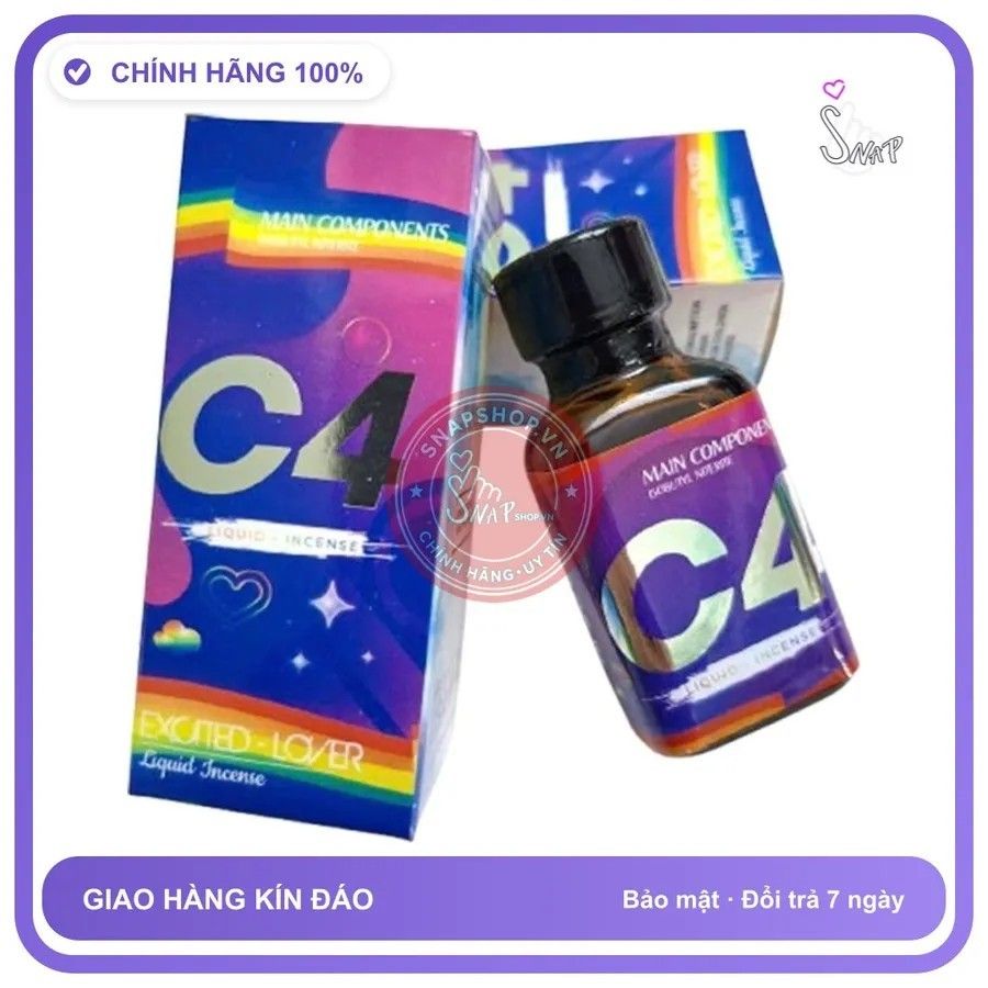 Chai Hít Popper C4 Main Componets 30ml USA Chính Hãng - chai 30ml, hương dịu không nồng, hàng chuẩn nhập khẩu - giao hàng che tên kín đáo