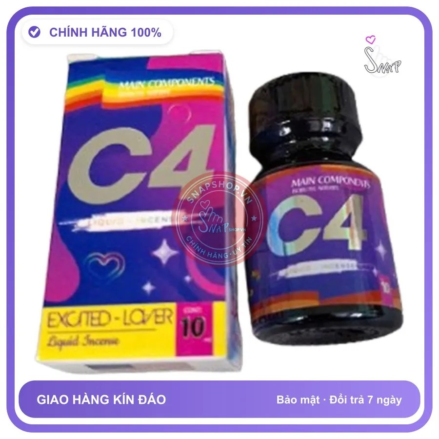 ( Hàng Chính Hãng) Popper c4 10ml USA, Không Cồn, Dễ Hít,phê lâu 