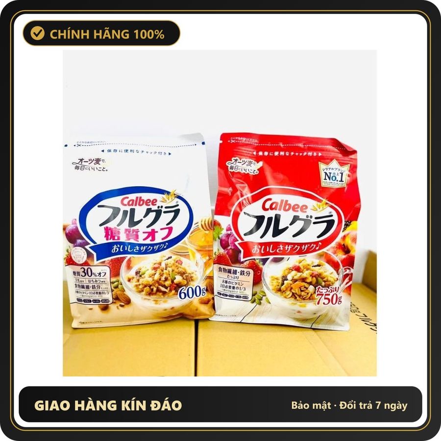 (Che Tên) [CHÍNH HÃNG] - Ngũ cốc Calbee ăn kiêng giảm cân Nhật Bản date mới nhất T3/2027 - Hàng Mới Về