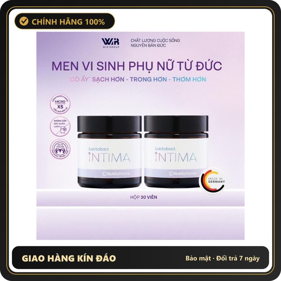 (Che Tên) Men vi sinh phụ khoa Lactobact Intima từ Đức hộp 30 viên - Combo 2 hộp | Wir Group Hỗ Trợ 24/7