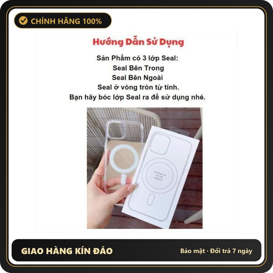 (Che Tên) Ốp điện thoại trong suốt hỗ trợ sạc từ tính cho iphone (đóng hộp)7plus/xr/xsmax/11/12/13/14/15/16/17/pro/plus/promax BEA Chuẩn Auth