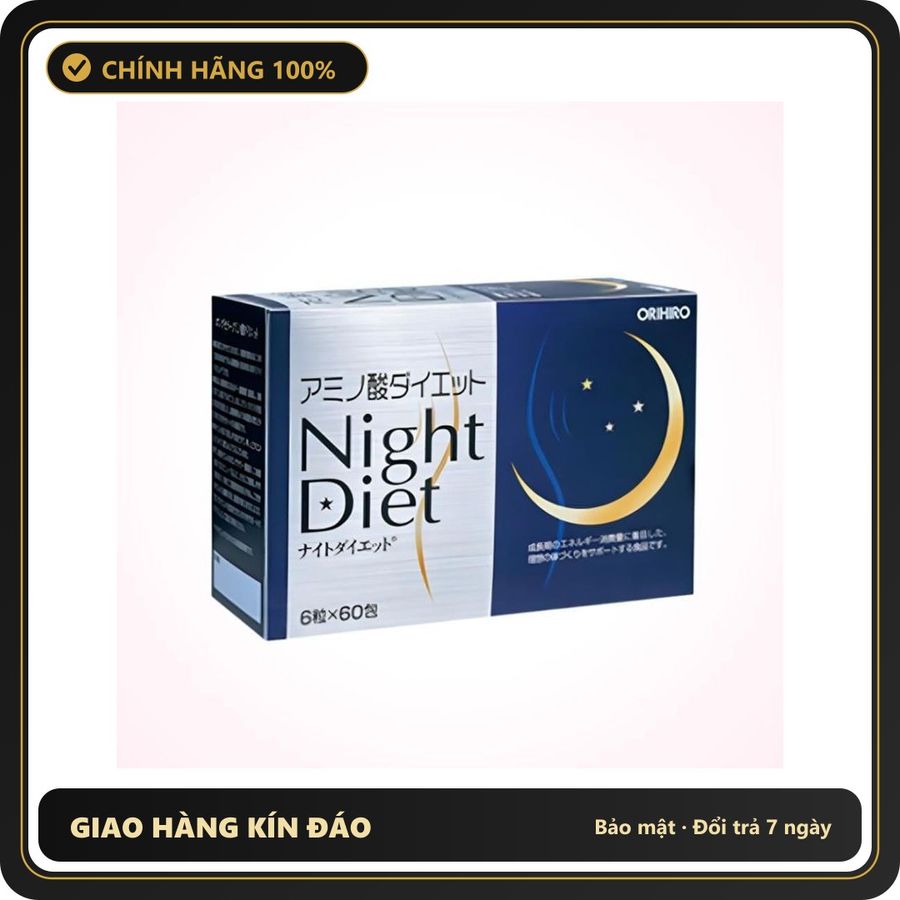 (Che Tên) Viên Uống Hỗ Trợ Dáng Thon Gọn Night Diet Orihiro Nội Địa Nhật 60 Gói Cao Cấp Bảo Đảm