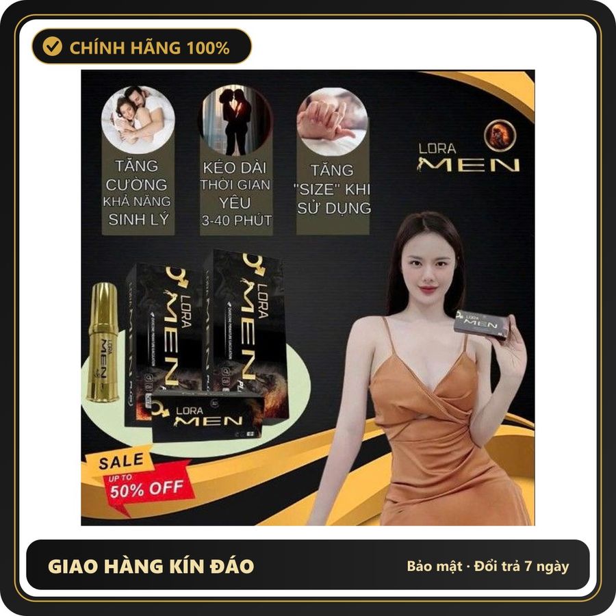 (Che Tên) Xịt LORA MEN PLUS cao cấp nam (5 ml) - Cô Giáo Hương Siêu Sale 50% Chuẩn Auth