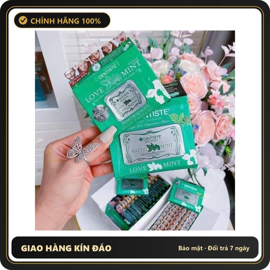 (Che Tên) Kẹo Ngậm MASTIC MINT BẠC HÀ HỘP LỚN 20v - Hàng Mới Về