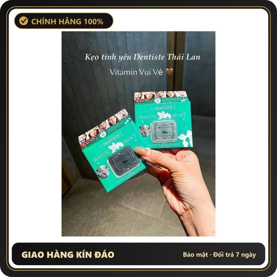 (Che Tên) Kẹo Ngậm MASTIC MINT BẠC Hà Phòng The cực đỉnh hộp lớn Cao Cấp Bảo Đảm