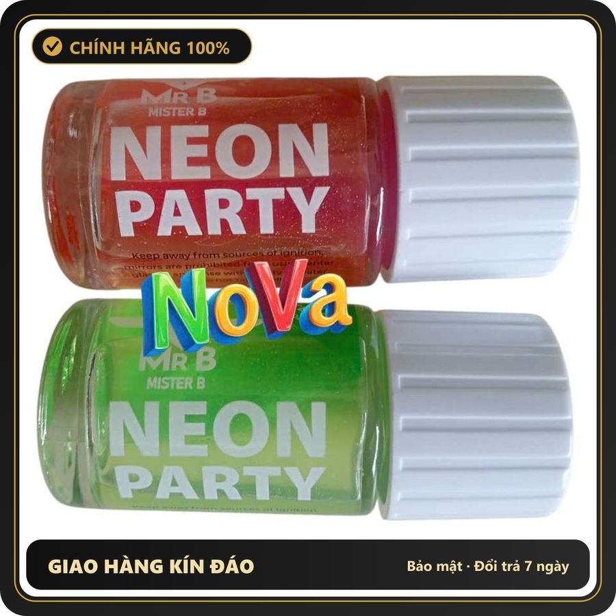 (Che Tên) combo 2 chai Tinh Dầu Popper PWD Neon Party lọ 40ml logo nắp Bảo Mật Tuyệt Đối