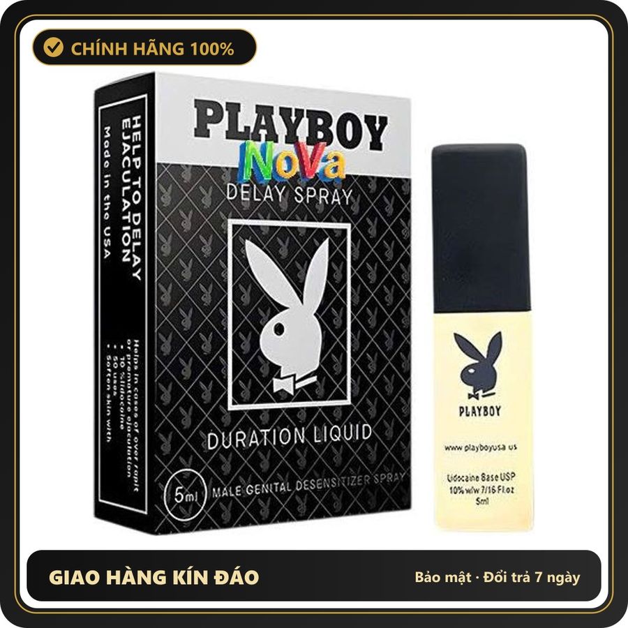 (Che Tên) xịt khử mùi Nova Playboy 5ml Chuẩn Auth - thấm nhanh không nhờn rít, dùng trước khi quan hệ, nhỏ gọn dễ mang theo