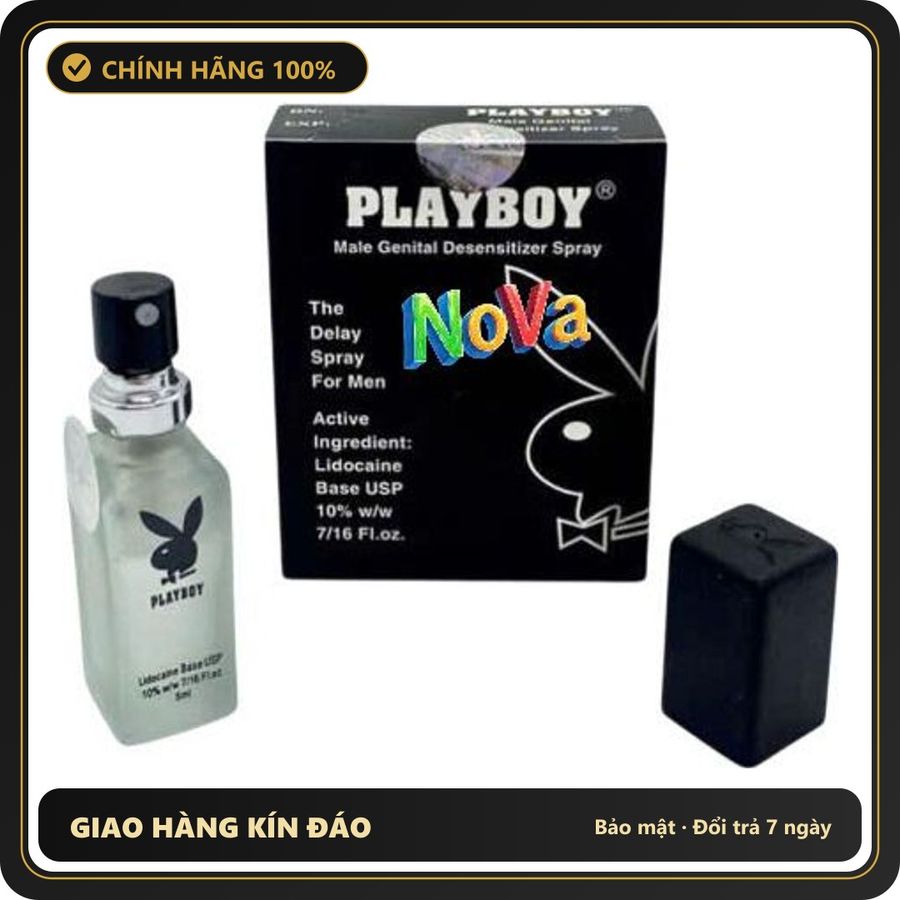 (Che Tên) Xịt thơm Playboy đen lọ 5ml - Hàng Mới Về - thấm nhanh không nhờn rít, dùng trước khi quan hệ, nhỏ gọn dễ mang theo
