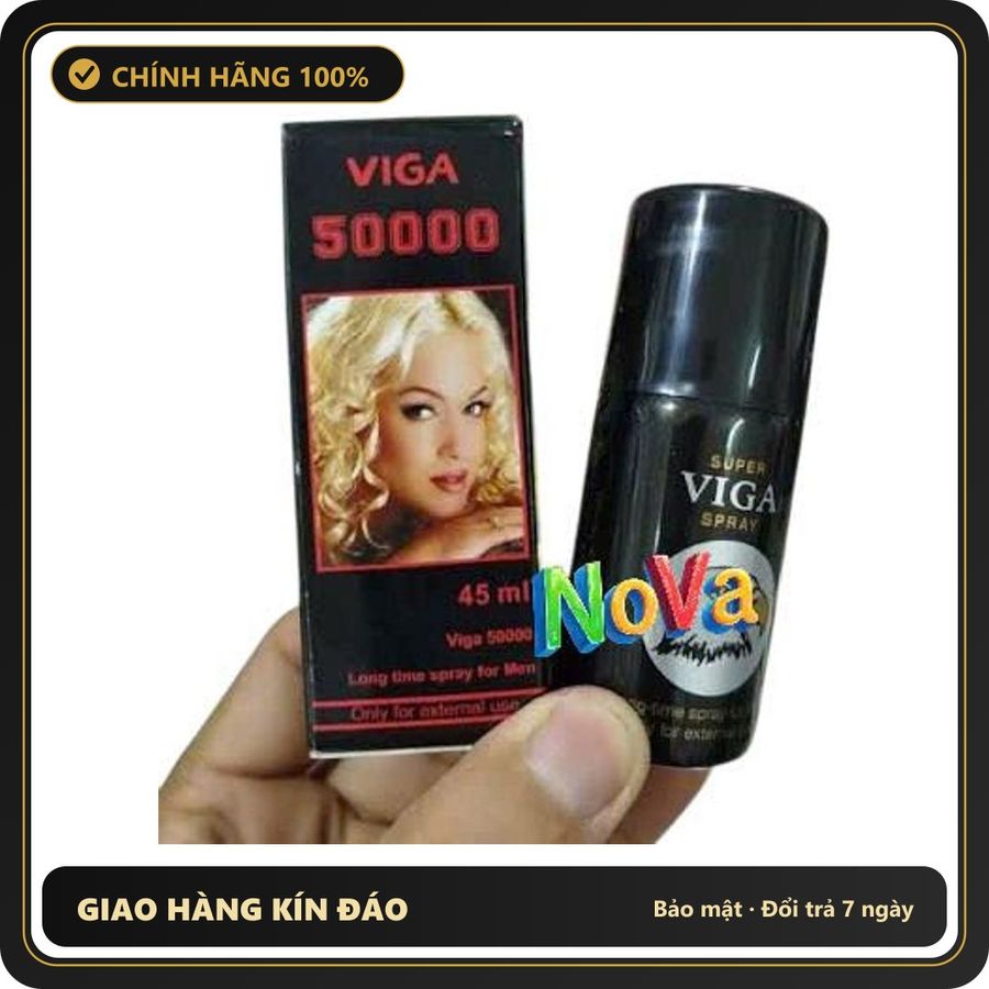 (Che Tên) ViGa NoVA 50000 -xịt khử mùi Nam Giới Chính Hãng có tem Hỗ Trợ 24/7