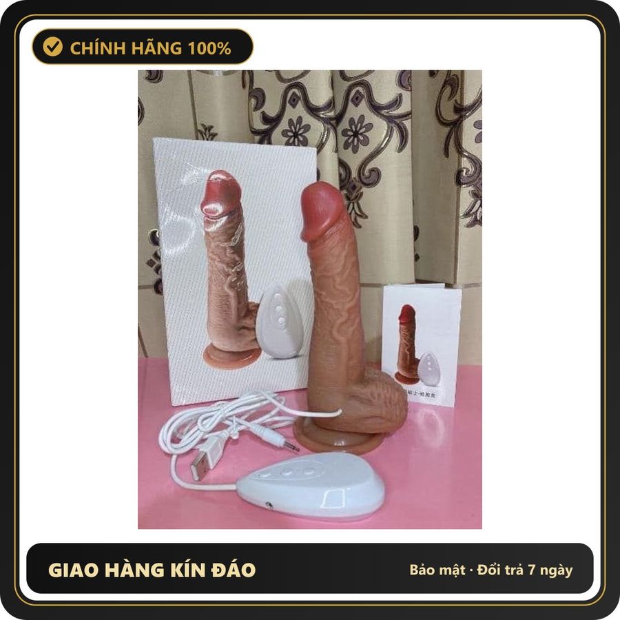 (Che Tên) Dương vật giả rung nhấp chuyển động đẩy tới và lui/Ngoáy/ Hít/Tỏa nhiệt giống thật/pin sạc USB cao cấp Bảo Mật Tuyệt Đối