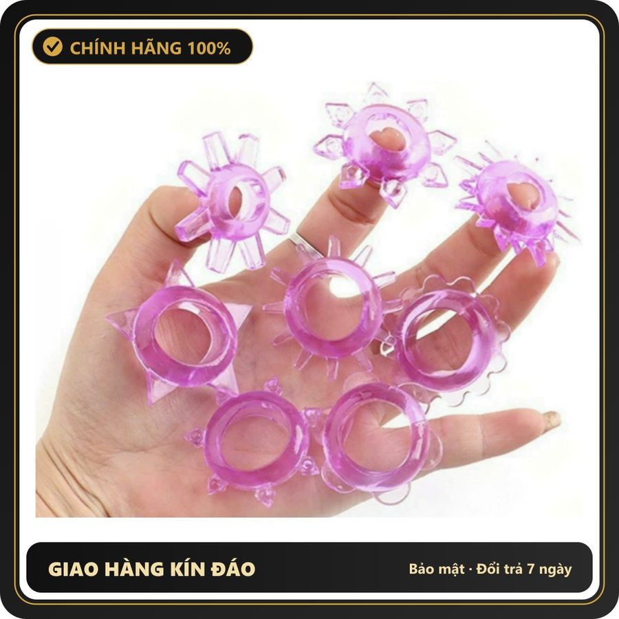 (Che Tên) Vòng khóa tinh kéo dài thời gian cho nam - tăng khoái cảm cho nữ Hộp Trắng Kín