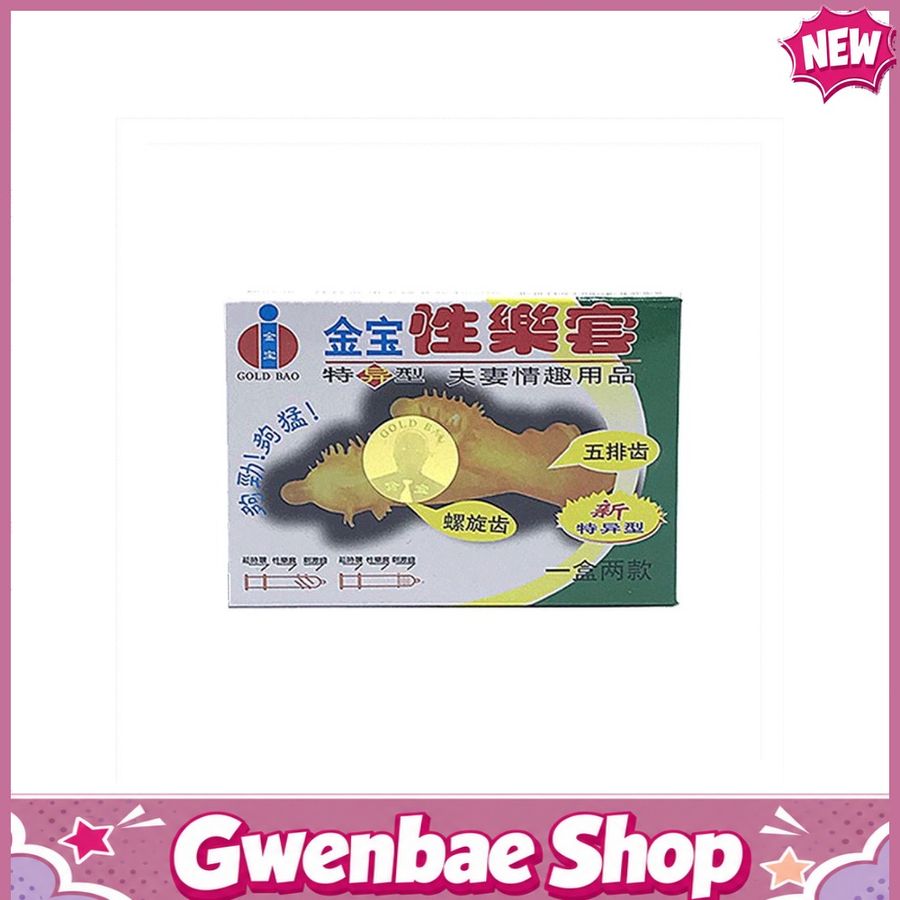 Bao cao su gai bi giá rẻ Gold - Hộp 2 cái - Gwen Shop Chính Hãng