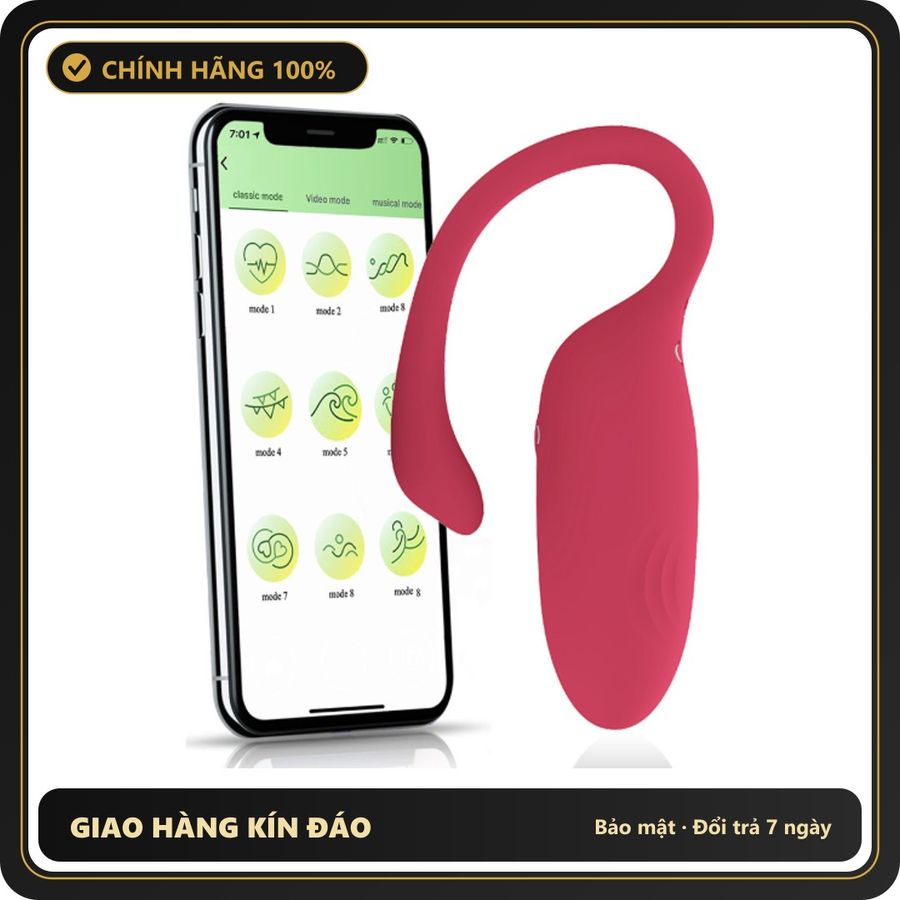 (Che Tên) Trứng rung kết nối app pin sạc rung 10 chế độ Giao Nhanh Toàn Quốc