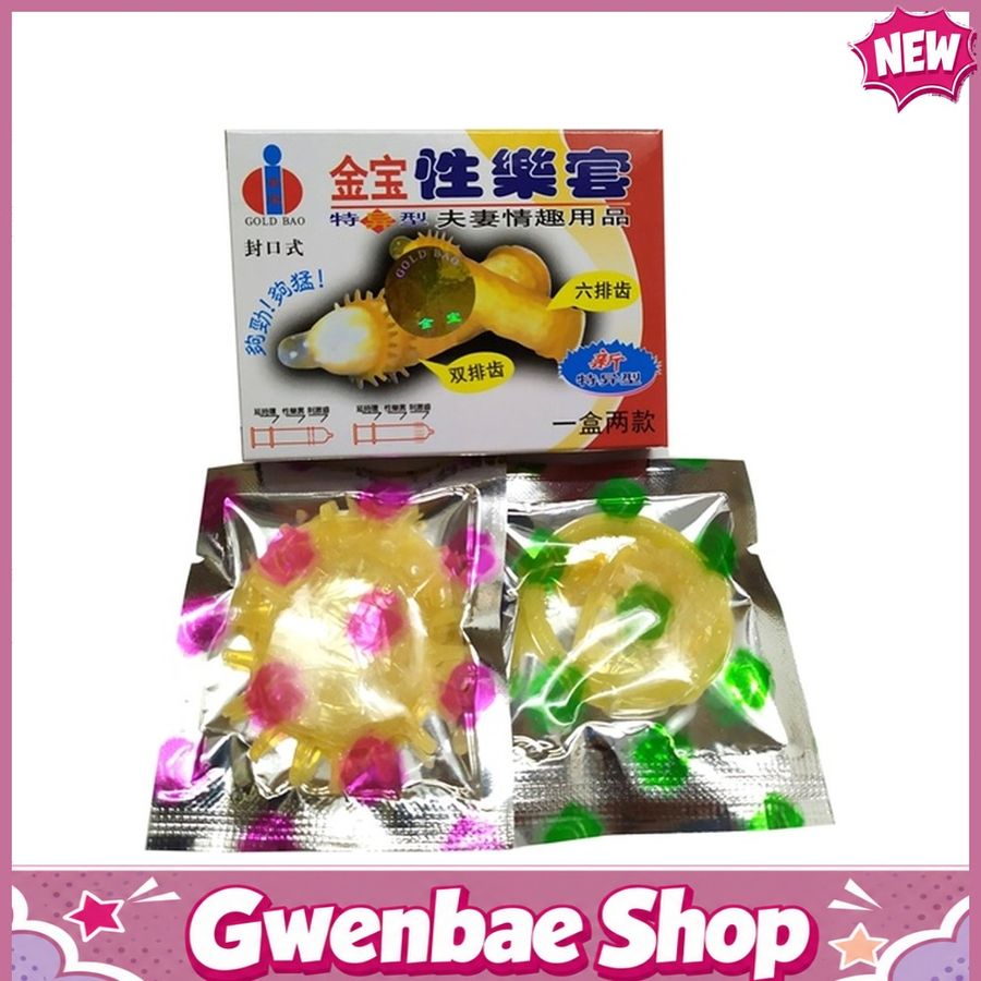 Bao cao su gai bi Gold Gai - Hộp 2 cái - Gwen Shop Chính Hãng
