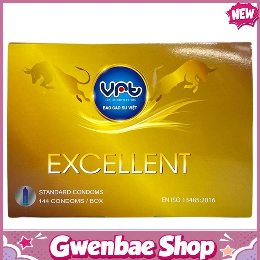 Bao cao su khách sạn giá sỉ VRT - Hộp 144 cái - Gwen Shop Chính Hãng