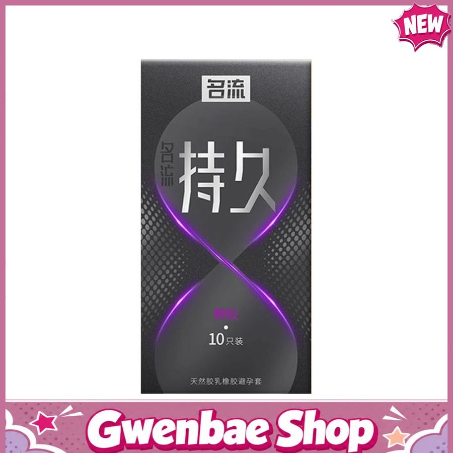 Bao cao su Mingliu Đồng Hồ Tím - Có hạt, kéo dài thời gian - Hộp 10 cái - Gwen Shop Chính Hãng
