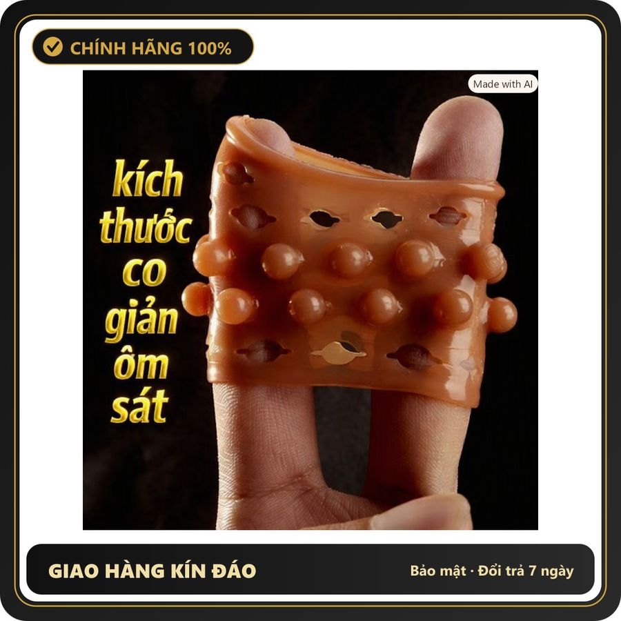 (Che Tên) Bao cao su đôn dên bi đúc liền dẻo dai ôm sát Hộp Trắng Kín