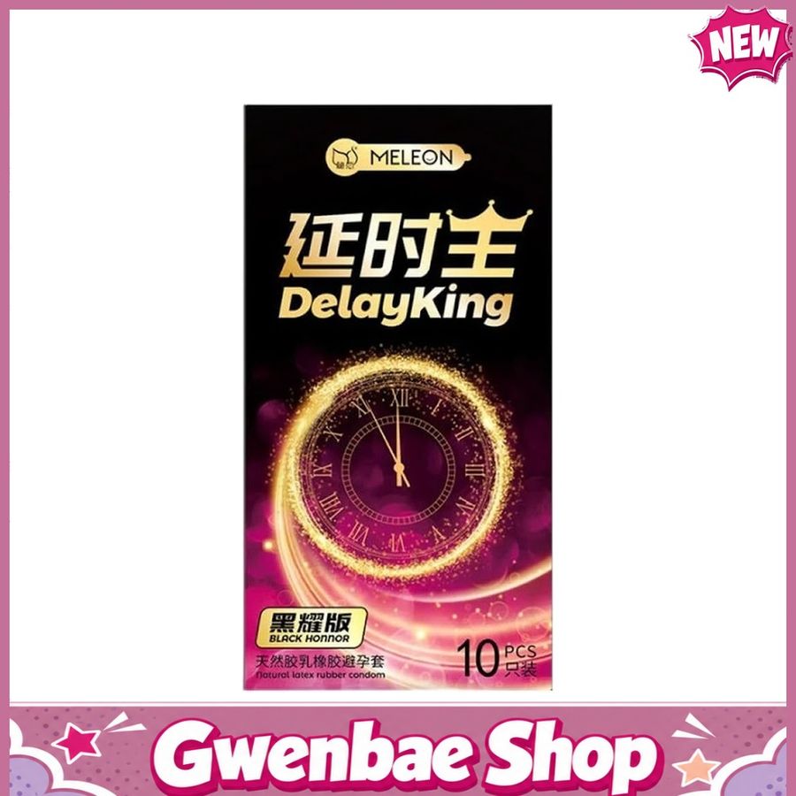 Bao cao su Meleon Delayking Black Honnor - Kéo dài thời gian - Hộp 10 cái - Gwen Shop Chính Hãng