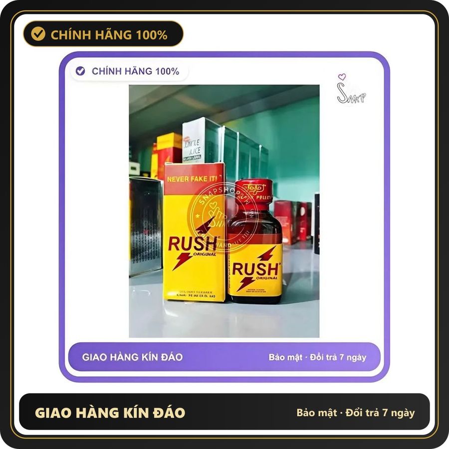 (Che Tên) Chai hít tăng khoái cảm Popper RUSH 30ml Popper 30ml USA, giá sỉ, hàng chính hãng, bao phê, che tên sản phẩm bảo mật kín đáo 848298 Cao Cấp Bảo Đảm