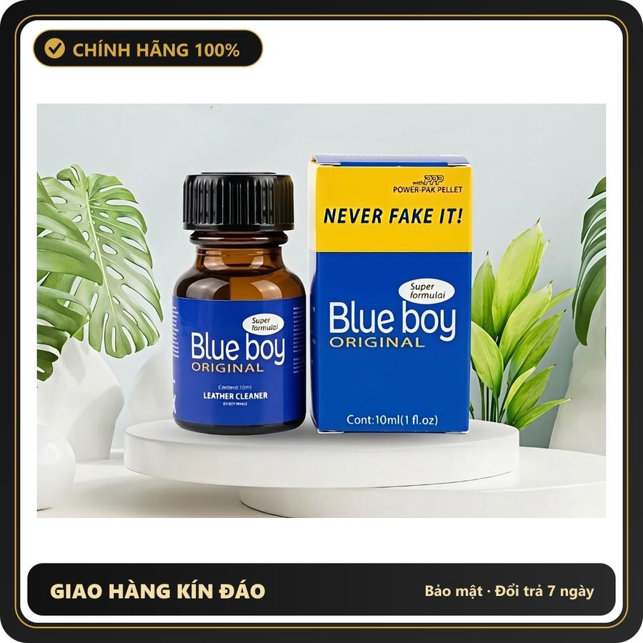 (Che Tên) Popper 10ml blue boy, hàng chính hãng,ko nhức đầu,ko bỏng mũi Chuẩn Auth