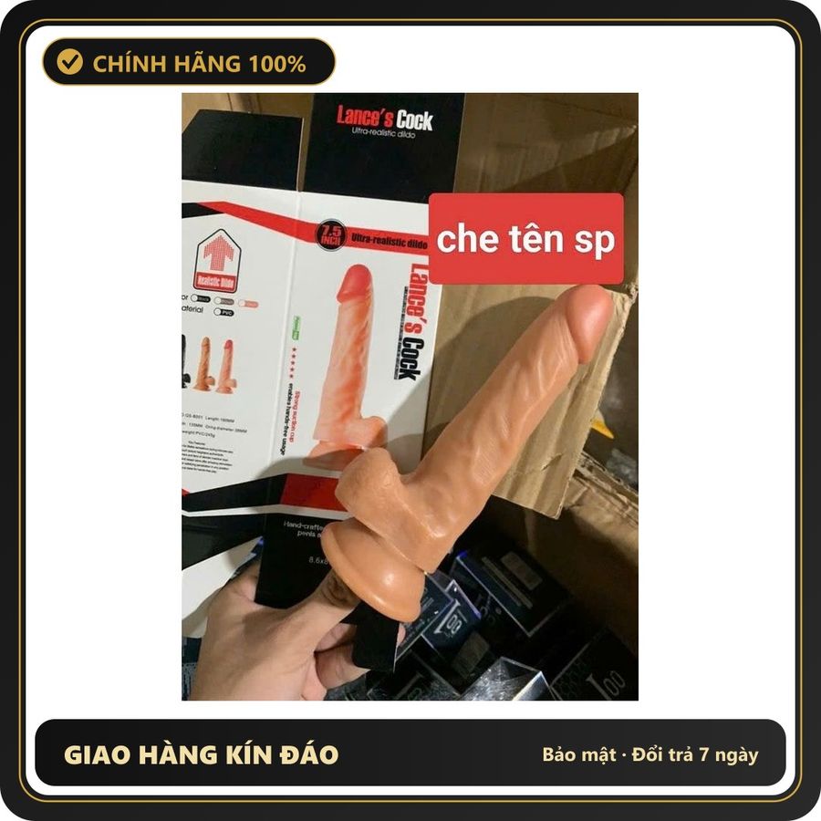 (Che Tên) (Sale) Dương vật giả gắn tường, cầm tay 19cm, Che Tên Bảo Mật - Hàng Mới Về