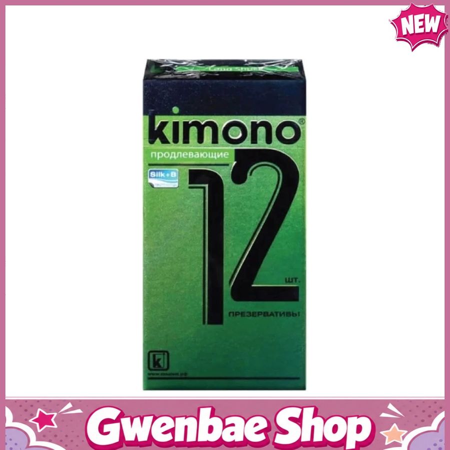 Bao cao su Kimono Long Shock - Mỏng 0.03mm, kéo dài thời gian - Hộp 12 cái - Gwen Shop Chính Hãng