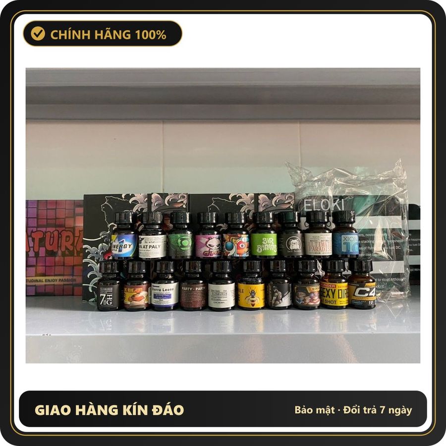 (Che Tên) (Sale ) Popper 10ml lấy ngẫu nhiên Hỗ Trợ 24/7 - chai 10ml, hương dịu không nồng, hàng chuẩn nhập khẩu